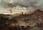 Jean Baptiste Camille Corot  - Bilder Gemälde - The Roman Campagna in Winter