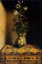 Hans Memling - Bilder Gemälde - Marian Flowerpiece
