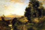 Thomas Moran - Bilder Gemälde - A Late Afternoon in Summer