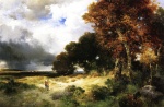 Thomas  Moran - Peintures - Automne sur la baie de Peconic à Long Island