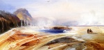 Thomas Moran - Peintures - Geysers dans le parc de Yellowstone