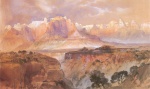 Thomas Moran - Peintures - Falaises du rio de la Vierge, sud de l´Utah 