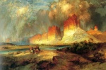 Thomas  Moran - paintings - Cliffs of the Upper Colorado River