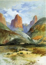 Thomas Moran - paintings - Colburns Butte South Utah