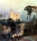 Thomas  Moran - paintings - Fantastic Landscape