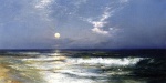 Thomas Moran  - paintings - Moonlit Seascape