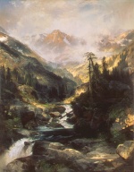 Thomas Moran  - Bilder Gemälde - Mountain of the Holy Cross