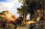 Thomas Moran  - Peintures - Sur le Berry Trail Grand Canyon de l'Arizona