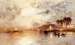 Thomas Moran  - Peintures - Sur la rivière St. Johns en Floride