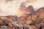 Thomas Moran  - Bilder Gemälde - Pass at Glenoe Scotland