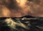 Thomas  Moran  - Peintures - La mer en colère