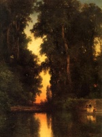 Thomas  Moran  - Peintures - Les jardins de Borda, Mexique