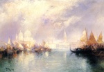 Thomas Moran  - Bilder Gemälde - The Church of Santa Maria della Salute Venice