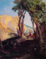 Thomas Moran  - Bilder Gemälde - The Sacrifice of Isaac