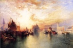 Thomas Moran  - Bilder Gemälde - Venice from near San Giorgio
