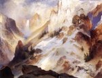 Thomas Moran  - Bilder Gemälde - Yellowstone Canyon