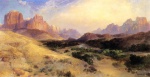 Thomas  Moran  - Peintures - Vallée de Zion dans le sud de l'Utah