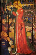 Dante Gabriel Rossetti - Peintures - Avant la bataille