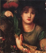 Dante Gabriel Rossetti  - Peintures - Lady aux manchons verts