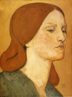 Dante Gabriel Rossetti  - paintings - Portrait of Elizabeth Siddal