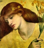 Dante Gabriel Rossetti  - Peintures - Sancta Lilias