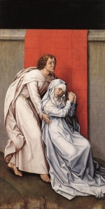 Rogier van der Weyden - Bilder Gemälde - Crucifixion Diptych (Left Panel)