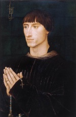 Rogier van der Weyden - Bilder Gemälde - Portrait Diptych of Phillipe de Croy (Right Wing)