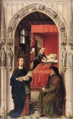Rogier van der Weyden  - Bilder Gemälde - St. John the Baptist Altarpiece (Left Panel)