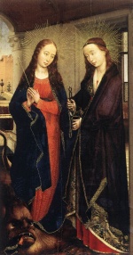 Rogier Van der Weyden  - Peintures - Sainte Marguerite et Sainte Apollolia