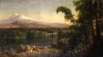 Frederic Edwin Church - Peintures - Personnages dans un paysage equatorial