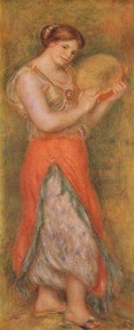Pierre Auguste Renoir  - Bilder Gemälde - Tänzerin mit Tamburin