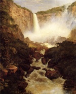 Frederic Edwin Church  - Bilder Gemälde - Tenquendama Falls near Bogota New Granada