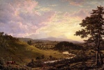 Frederic Edwin Church  - Peintures - Vue près de Stockbridge 