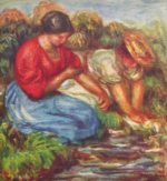 Pierre Auguste Renoir  - Peintures - Blanchisseuses