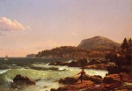 Frederic Edwin Church  - Peintures - Vue de Newport Montagne, Mount Desert