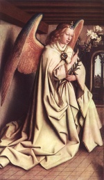 Jan van Eyck - Bilder Gemälde - Angel of the Annunciation