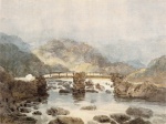 Thomas Girtin - Bilder Gemälde - Bridge near Beddgelert (Snowdonia)