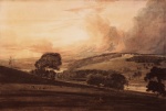 Thomas Girtin - Bilder Gemälde - Harewood House (Yorkshire from the South-East)