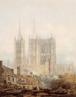 Thomas Girtin - paintings - Lincoln Cathedral from the West