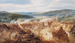 Thomas Girtin  - Peintures - Le village de Jedburgh (Roxburghshire)