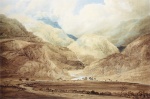 Thomas Girtin  - Bilder Gemälde - View near Beddgelert (Snowdonia)