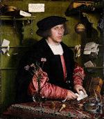 Hans Holbein - paintings - Portrait of the Merchant George Gisze