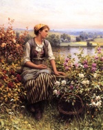 Daniel Ridgway Knight - Peintures - Rêverie