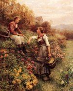 Daniel Ridgway Knight  - Bilder Gemälde - Marie and Diane