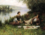 Daniel Ridgway Knight  - Bilder Gemälde - Normandy Garden