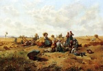 Daniel Ridgway Knight  - Bilder Gemälde - Resting Harvesters