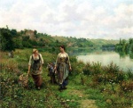 Daniel Ridgway Knight  - Peintures - La Seine à Vernon