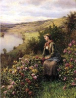 Daniel Ridgway Knight  - paintings - Waiting