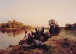 Daniel Ridgway Knight  - paintings - Wash Day