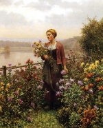 Daniel Ridgway Knight  - paintings - Women in a Garden